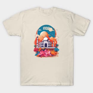 Vintage Travel India Design T-Shirt